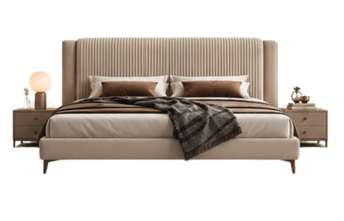 Tk15000 OFF on Modern Upholstered Bed with Vertical Fluting