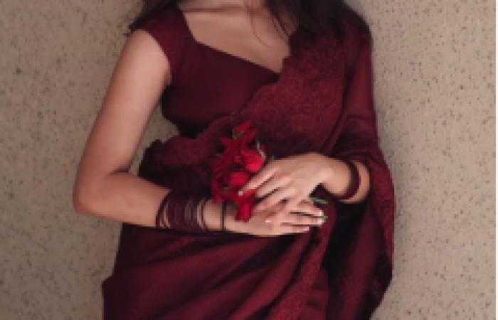 Tk600 OFF on Premium Kota Silk Saree (Dark Maroon)