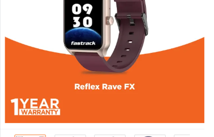 25% discount on Fastrack Reflex Rave Fx Smart Dial Silicone Strap for Unisex