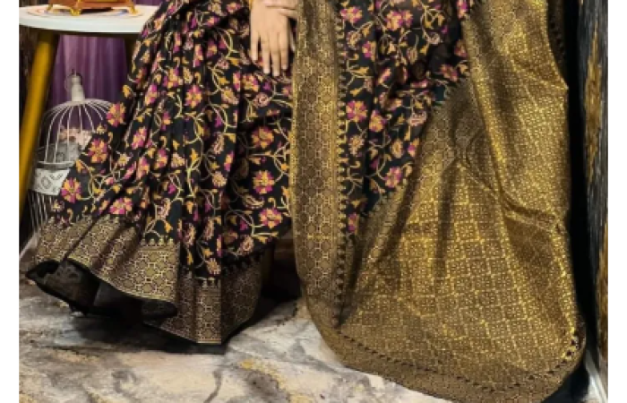 45% discount on Screen Print Japani Silk Saree for Women - Traditional Design