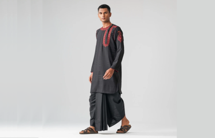 40% Off on Mens Black Panjabi