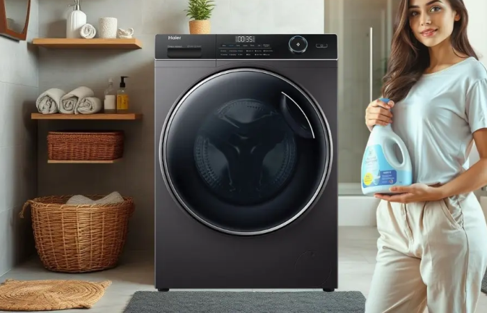 13% Off on Haier HW90-BP14959S8 (9 KG) AI Direct Motion Front Load (With Heater) Washing Machine