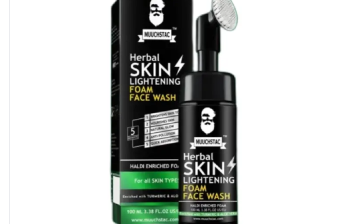 17% Off on Muuchstac Haldi Foam Face Wash 100ml - Turmeric Skin Brightening & Tan Removal...