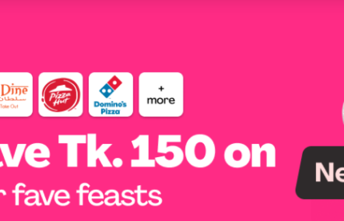 Save Tk150 with this coupon on Foodpanda
