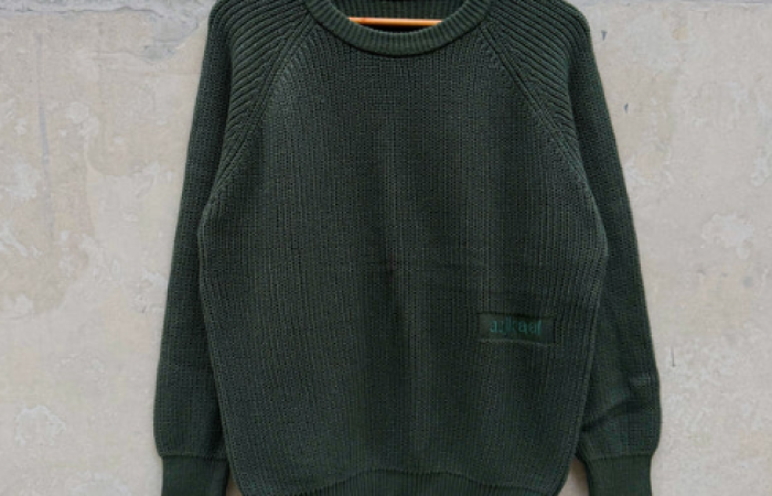 47% OFF on Aajkaal Bottle Green Signature Knitted Sweatshirt