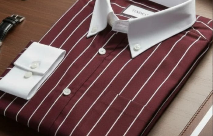 40% Off on Formal Stripe Shirt- Maroon