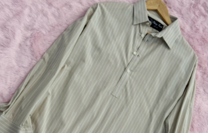 17% Off on Half Collar Casual Shirt -Cream