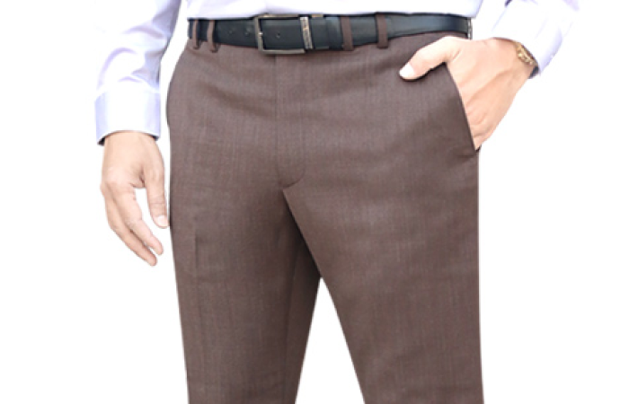 Tk500 Off on Men’s Formal Trouser Slim Fit Plain Front Cross Pocket
