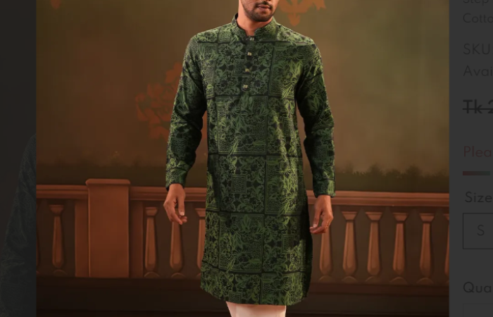 40% Off on  Men's Jacquard Panjabi