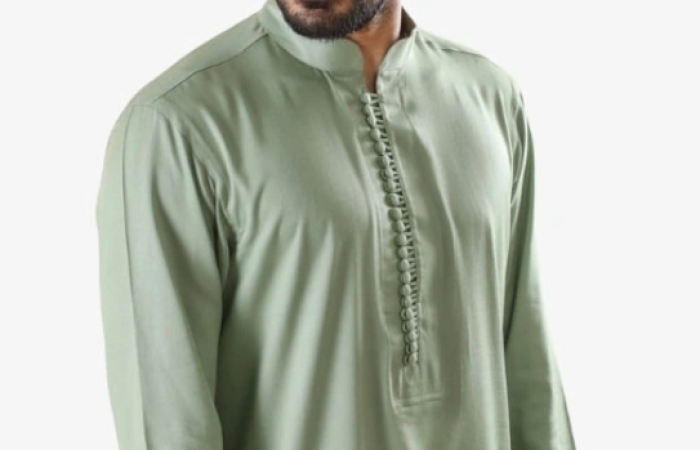 23% Off on Green Premium Cotton Panjabi – Perfect Ethnic Wear for Eid, Weddings & Casual...
