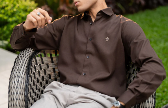 13% Off on coffe-formal shirt