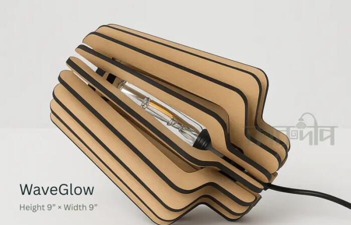 Tk301 Off on KaruDeep “WaveGlow” Artisanal Table Lamp