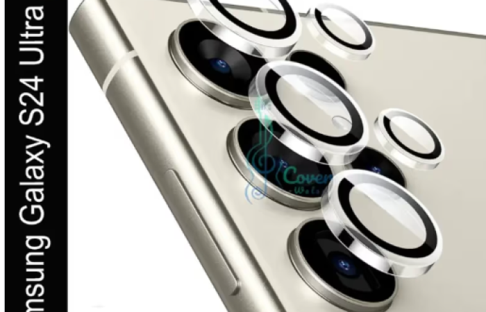 43% Off on For Samsung Galaxy S24 Ultra Camera Protector WSKEN Metal Ring Tempered Glass Camera...