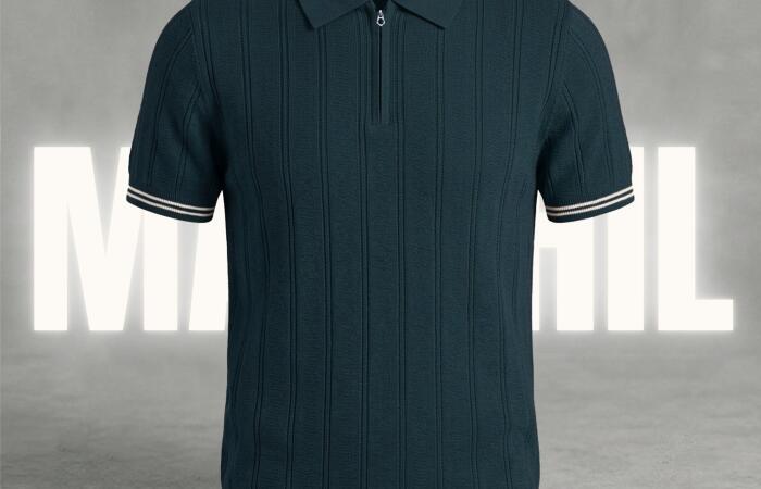 Tk400 OFF on Teal old-money knit polo (OKP-10)