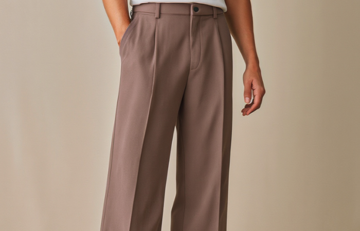 Tk499 OFF on Premium Baggy Formal Pant (Warm Grey)