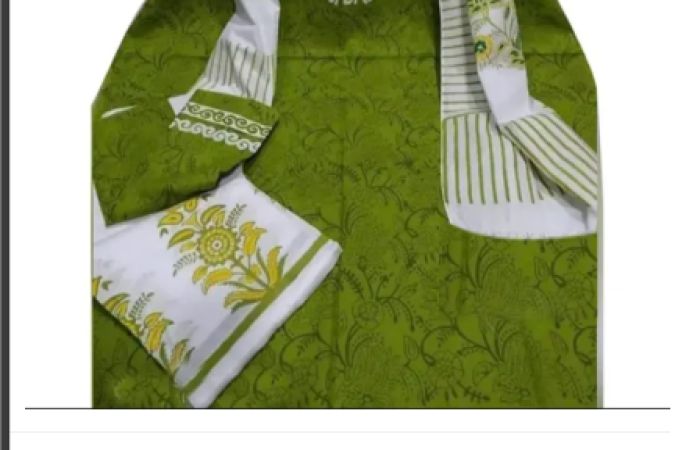 90% discount on Unstitched Cotton Screen Printed Shalwar Kameez For Women 3Piece Dress